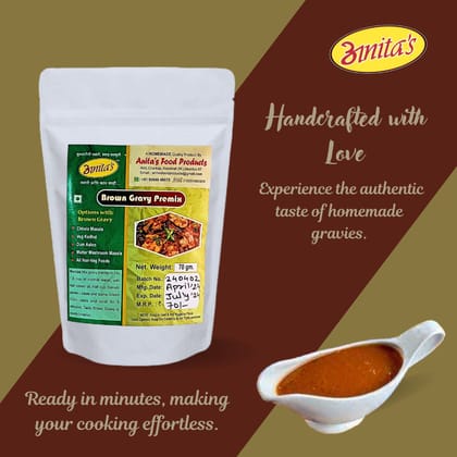 Anita's Brown Gravy Premix (70g) | Handcrafted Instant Gravy Base | Effortless Cooking