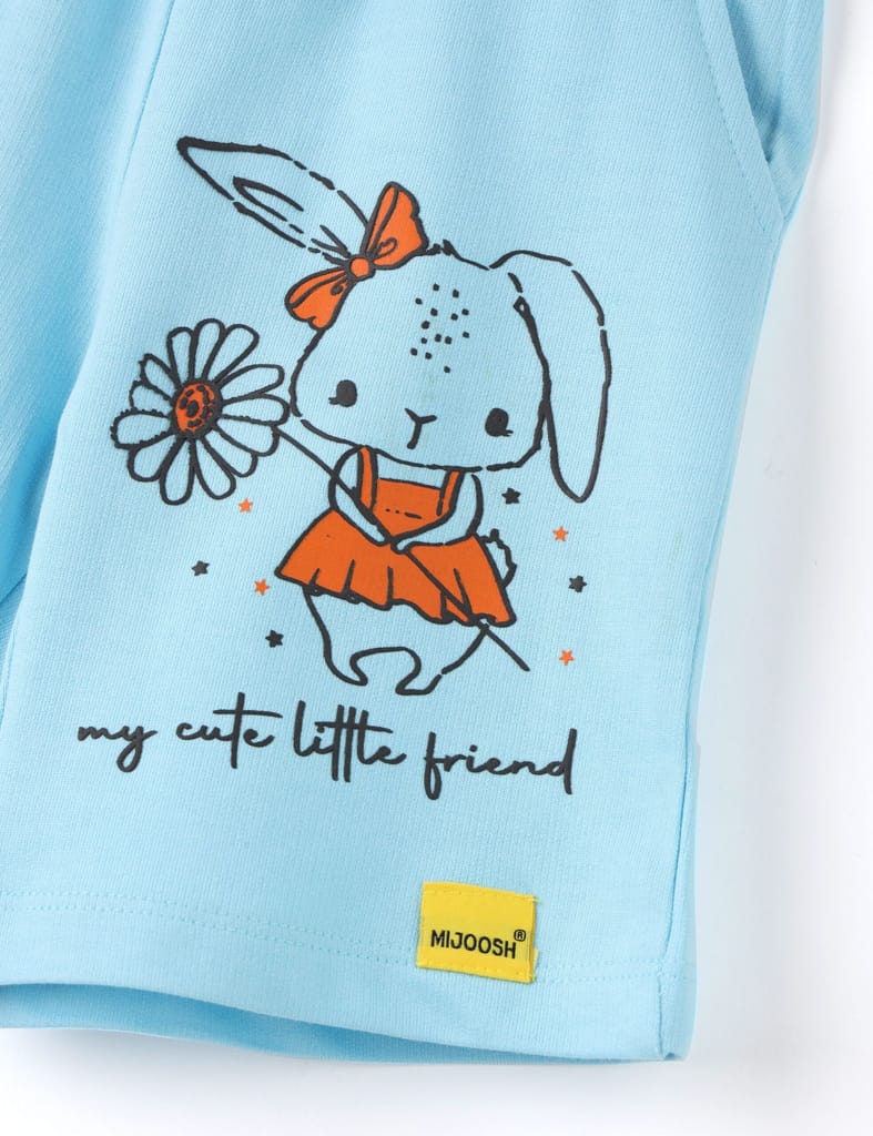 Exclusive Kids Girls Shorts Cotton French Terry Atomizer Blue My Cute Little Friend 2025 at Shop