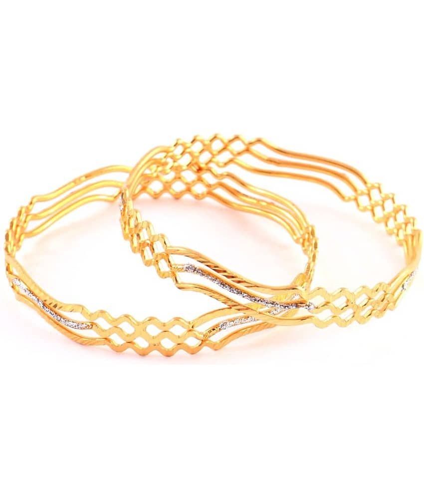 Jewar Mandi - Gold Bangle ( Pack of 2 )