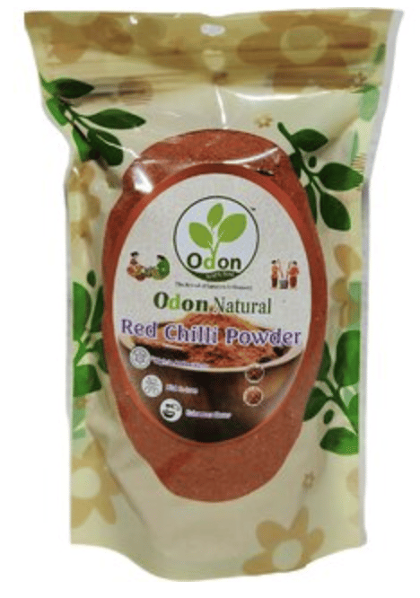 ODON NATURAL Cold Press RED CHILLI Powder I Non-Combustion I Hand Pounded Stone Grounded I With Natural Oils -150g