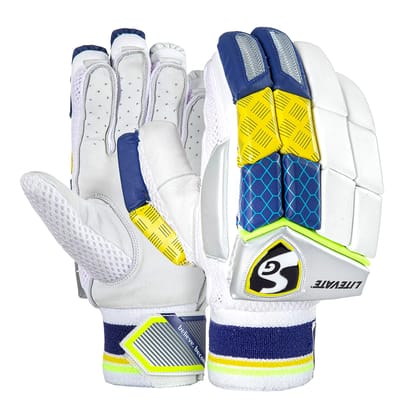 SG Litevate Batting Gloves High Quality Leather Palm (Size - BOYS LH, Packing - 1 pair) by Total Sporting And Fitness Solutions Pvt Ltd