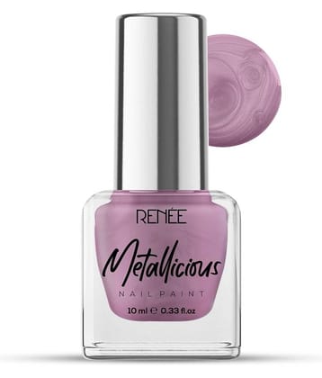 RENEE Metallicious Nail Paint Tea Rose, Quick Dry, Chip Resistant (Tea Rose,10 ml)