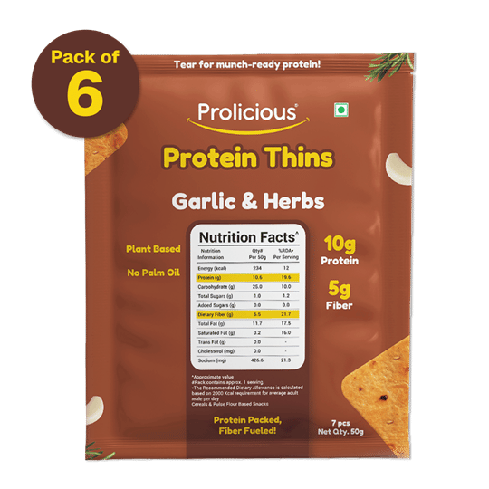 Garlic & Herbs Protein Thins Garlic & Herbs Protein Thins - Pack of 3