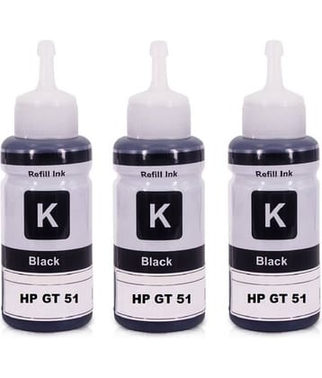 zokio GT51 INK Black Pack of 3 Cartridge for GT51 INK GT52 Gt5810, Gt5811, Gt5820, Gt5821, 310, 315, 319, 410, 415, 419