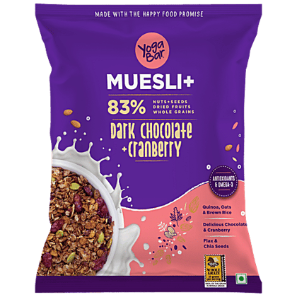 Yoga Bar Muesli - Dark Chocolate & Cranberry, Healthy, Rich In Protein, Breakfast Cereal, 40 g