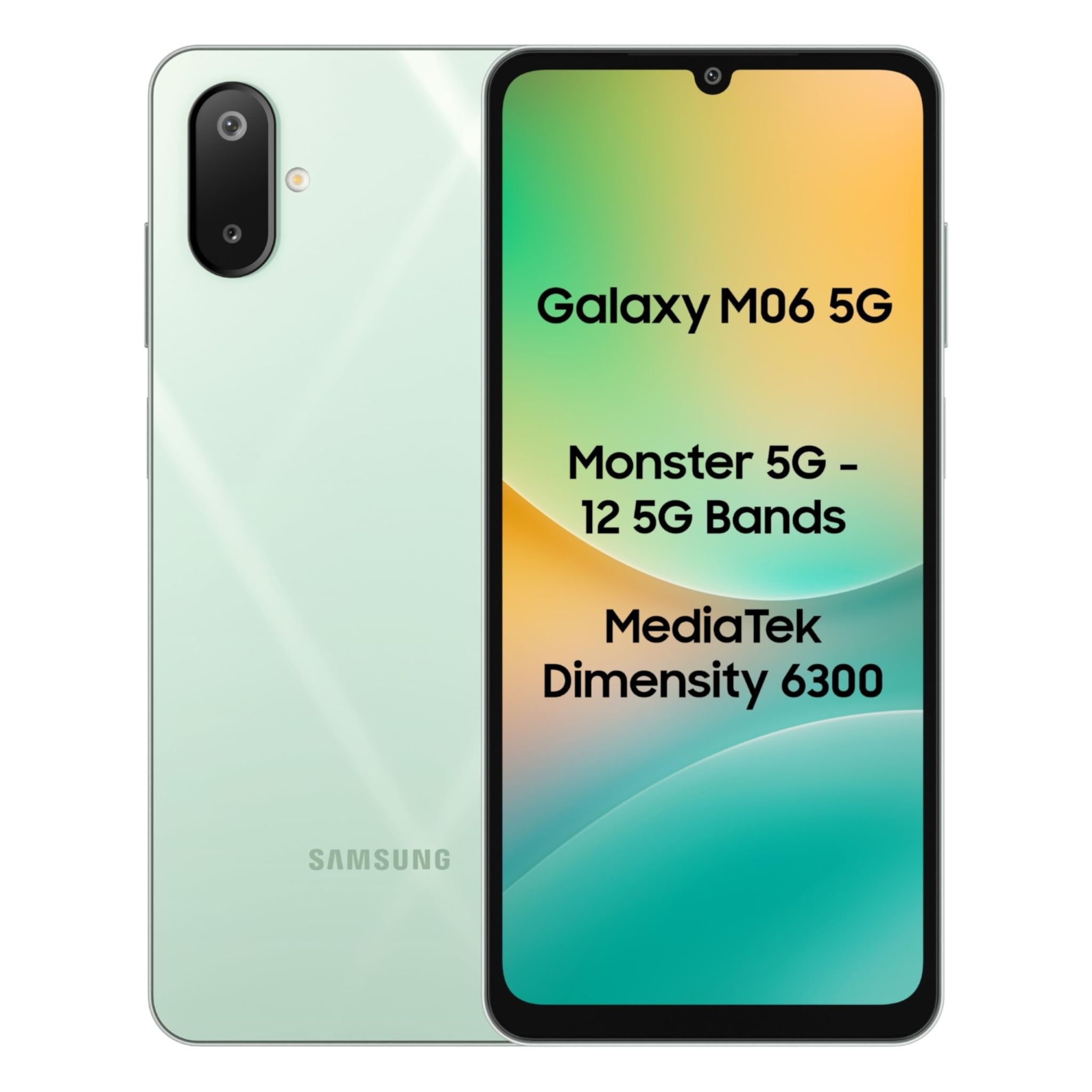 Samsung Galaxy M06 5G Mobile (Sage Green, 4GB RAM, 128GB Storage) | MediaTek Dimensity 6300 | AnTuTu 623K+ | 12 5G Bands | 25W Fast Charging | 4 Gen OS Upgrades | 50MP Camera | Without Charger Samsung Galaxy M06 5G Mobile (Sage Green, 4GB RAM, 128GB Stor
