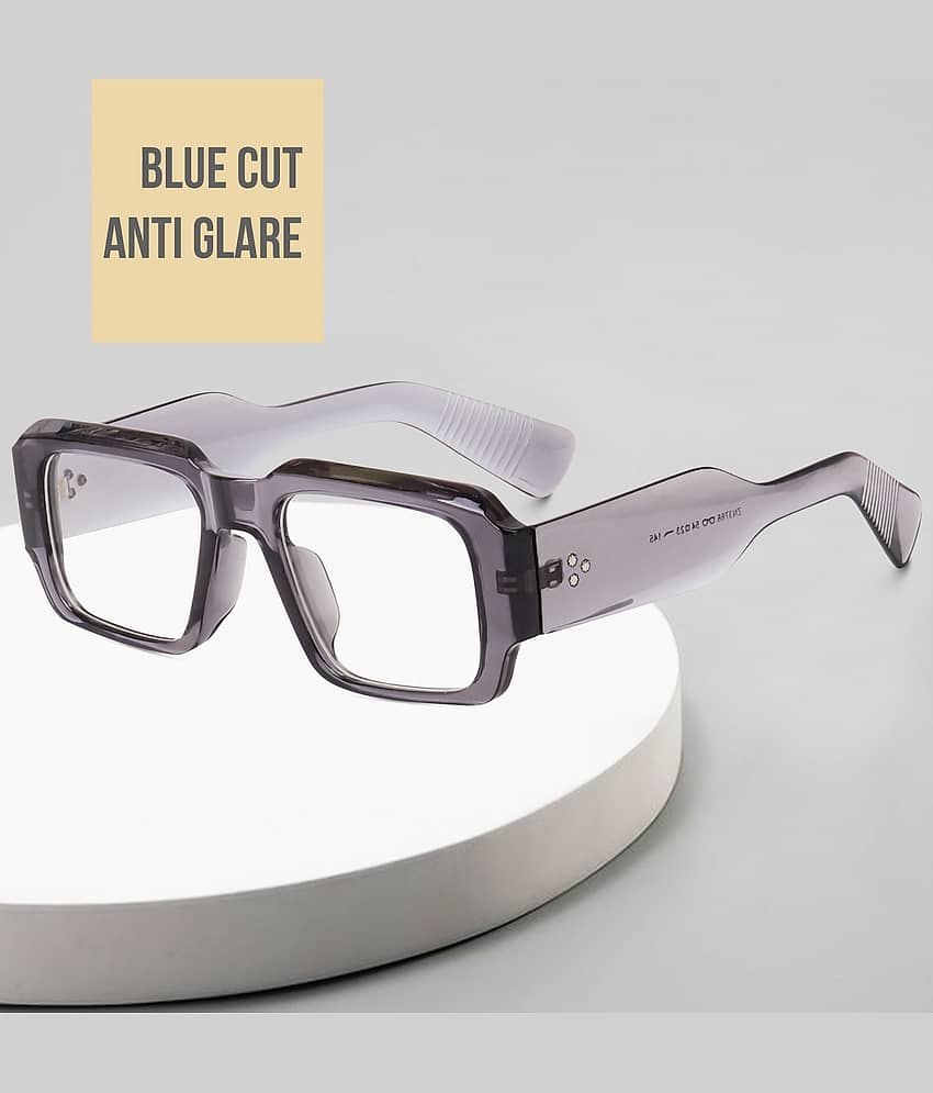 Peter Jones Grey Full Rim Oversized Computer Glasses ( Pack of 1 )