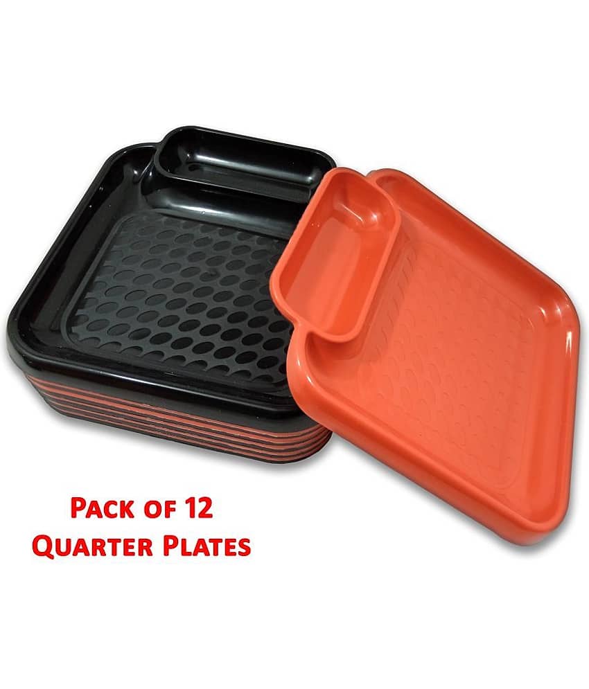 Inpro 12 Pcs Plastic Multi Color Platter