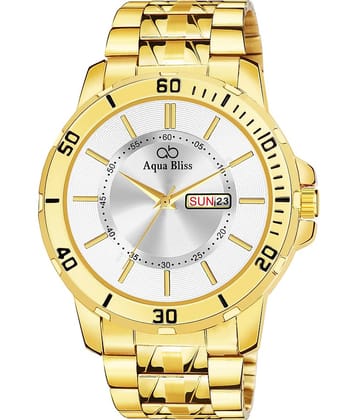 AQUA BLISS - Gold Stainless Steel Analog Men's Watch