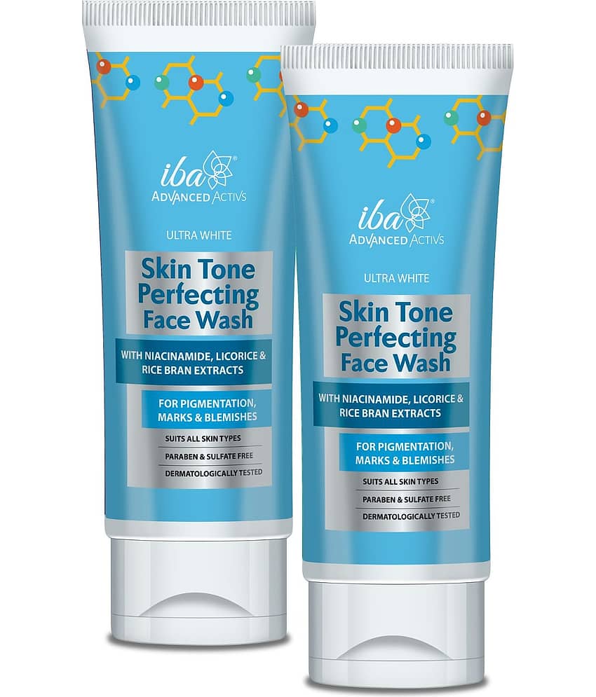 Iba Advanced Activs Ultra White Skin Tone Perfecting Face Wash 100ml ,(Pack of 2 )