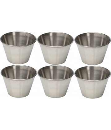 Dynore 6 Pcs Stainless Steel Chip&Dip Bowl 75 mL