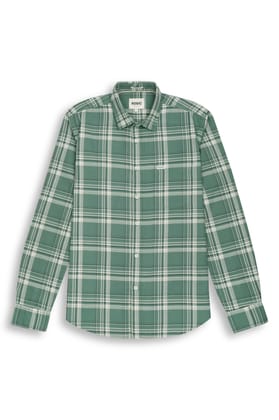 CHECKS SHIRT IN OLIVE-M