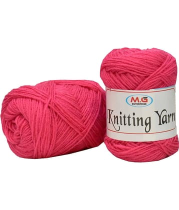 M.G ENTERPRISE 100% Acrylic Wool Melon 100 GMS Wool Ball Hand Knitting Wool/Art Craft Soft Fingering Crochet Hook Yarn, Needle Knitting Yarn Thread Dyed-EM Art-IDB
