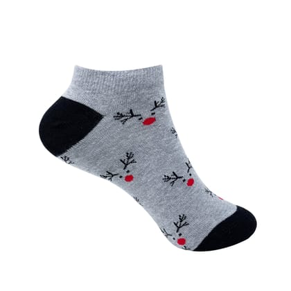 Red Nose Rudolph Ankle Socks for Women