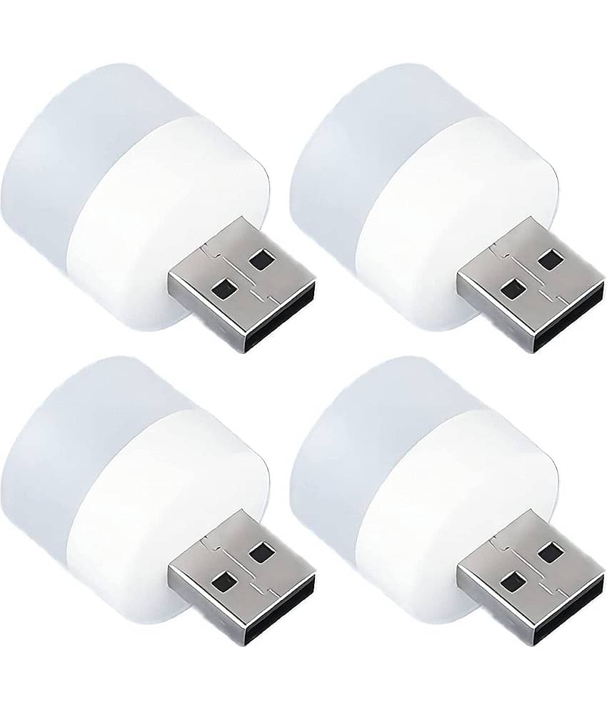 THRIFTKART USB Light White Pack of Pack of 4