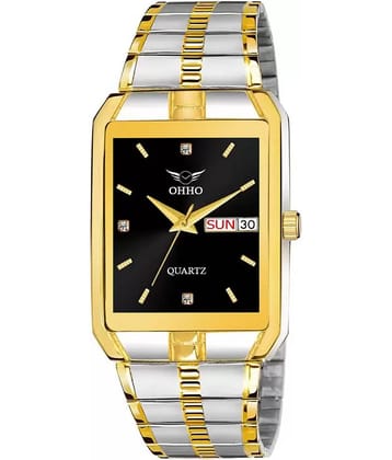 OHHO Gold Stainless Steel Analog Men's Watch