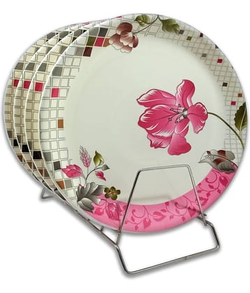 Inpho 4 Pcs Melamine Multi Color Full Plate