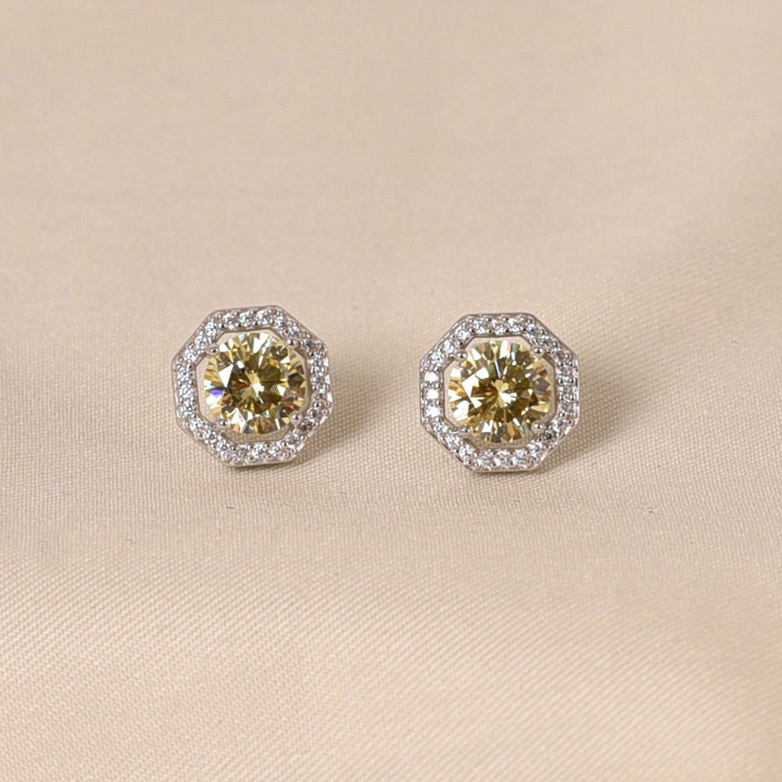 Polygon Earrings - Yellow