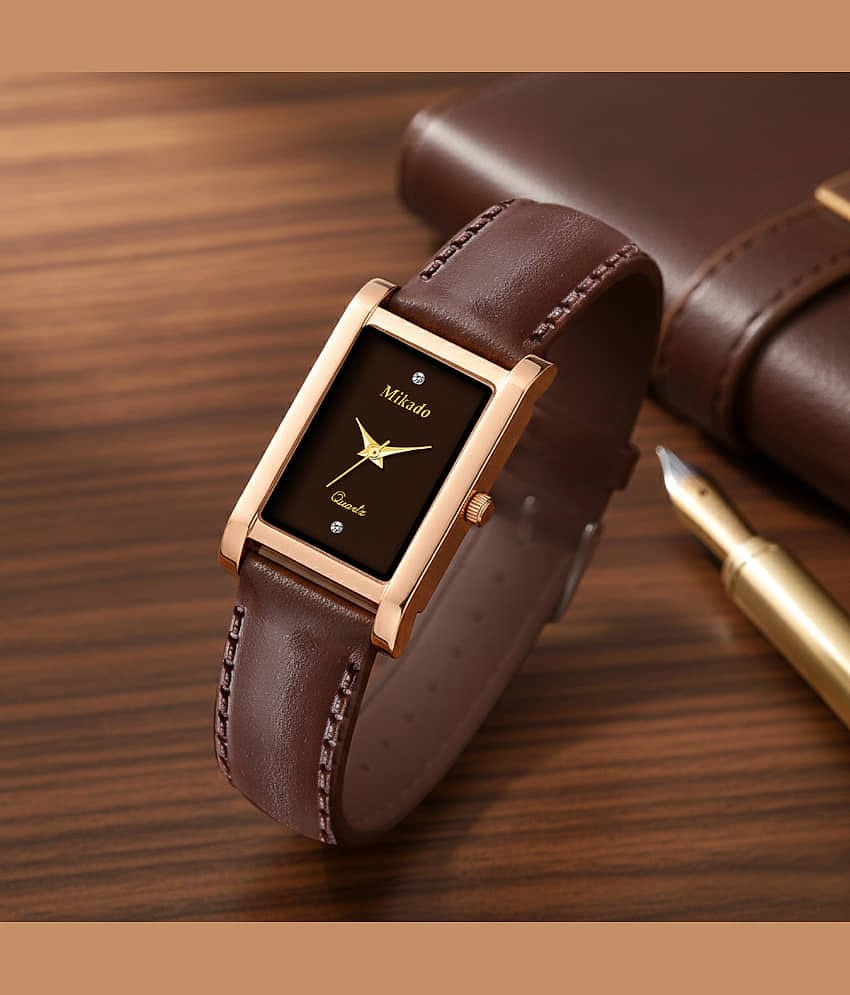 Mikado Brown Silicon Analog Womens Watch
