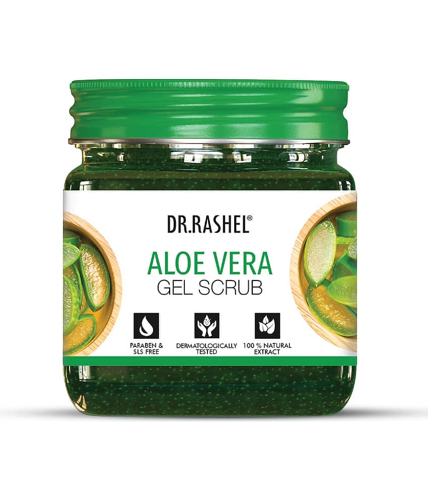 DR.RASHEL ALOE VERA FACE and BODY GEL SCRUB for MEN and WOMEN (380 ml , Pack of 1)