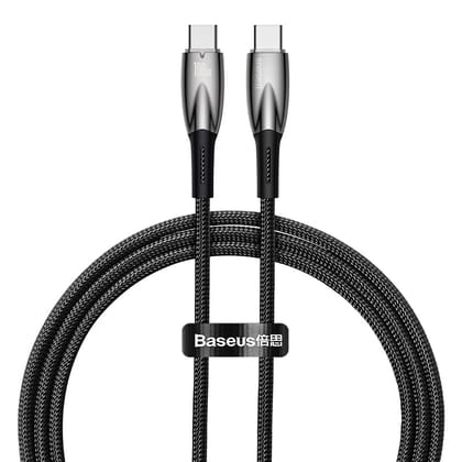 Baseus Glimmer Series Fast Charging Data Cable Type-C to Type-C 100W-1m / Black