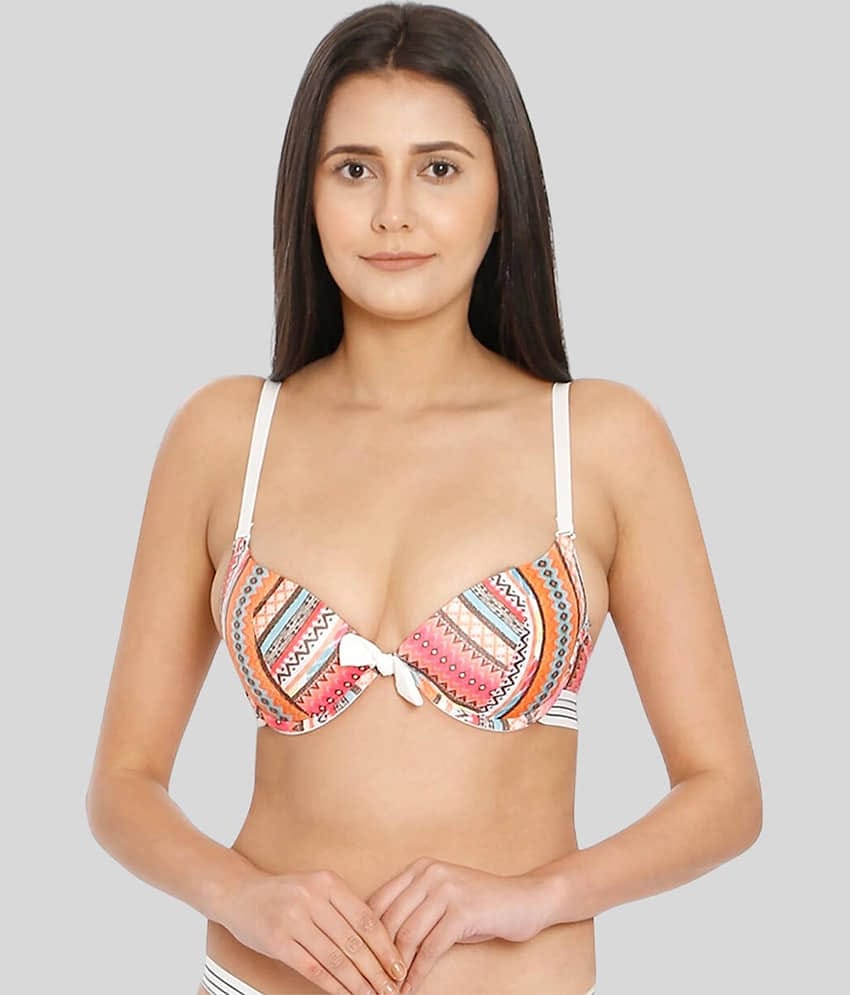 ILRASO Nylon Lightly Padded Women's Push Up Bra ( Multicolor )