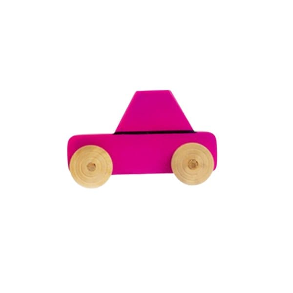 Wooden Sports Car Pink