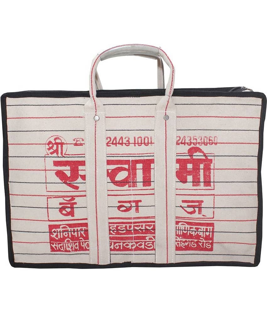 Goodluck Cotton Canvas Grocery Shopping Bag Extra Large Heavy Duty Handcrafted Multipurpose Bag for Grocery Milk Vegetable Storage(12  X 7.5 X 18)