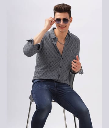 BULLMER Trendy Regular Fit Striped Causal Full Sleeve Shirt for Men_Navy