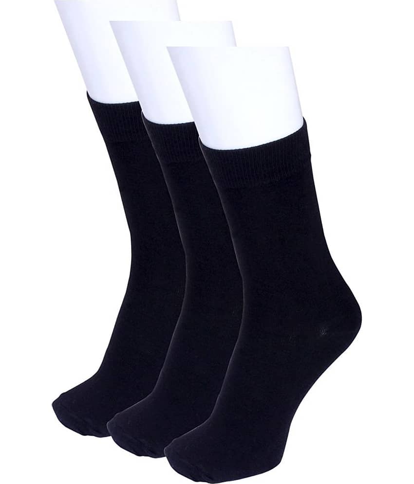 Tahiro Black Casual Mid Length Socks