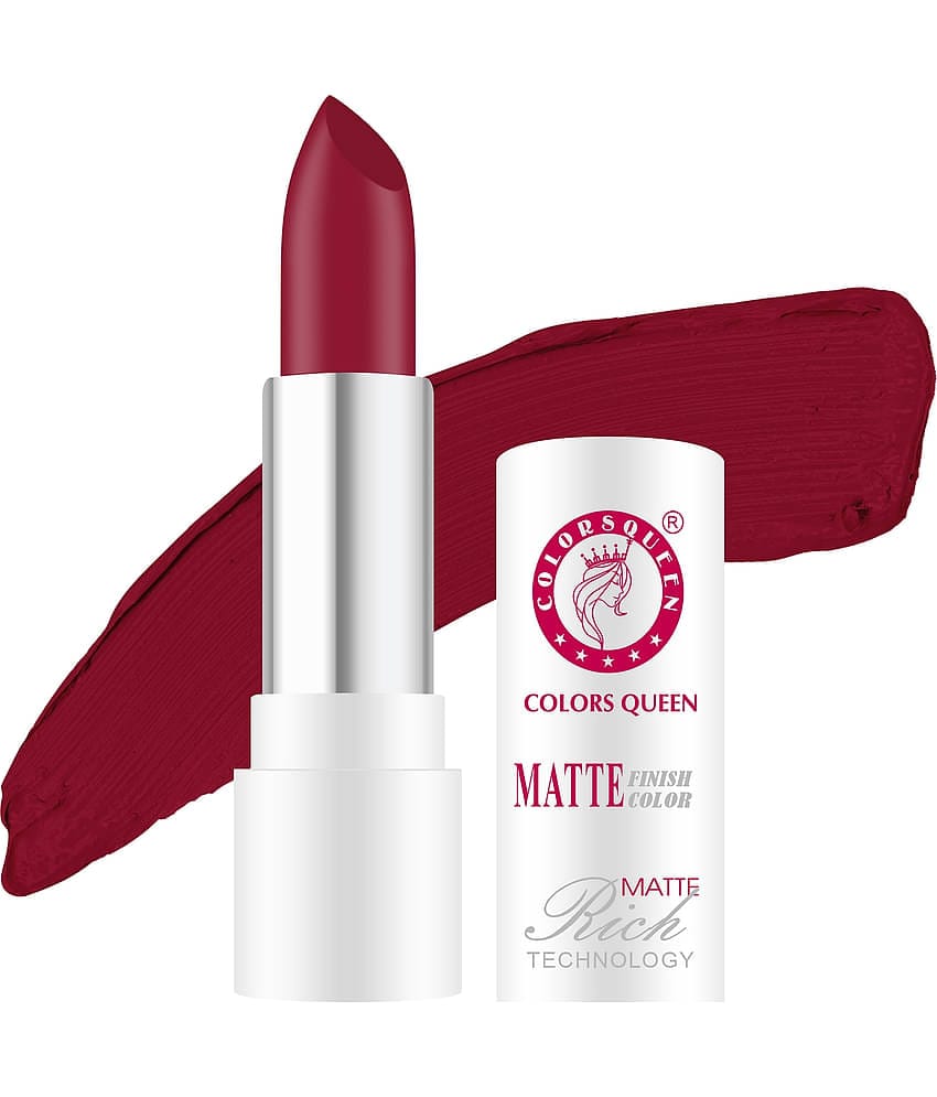 Colors Queen Rich Color Matte Finish Lisptick 3g, Matte Red(Shade - 01)