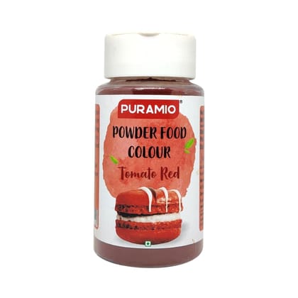 Puramio Powder Food Colour - Tomato Red, 125 gm