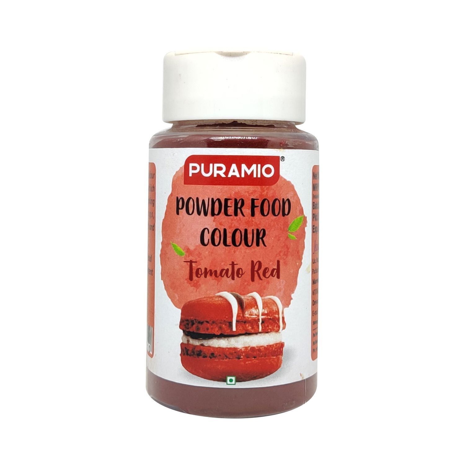 Puramio Powder Food Colour - Tomato Red, 125 gm