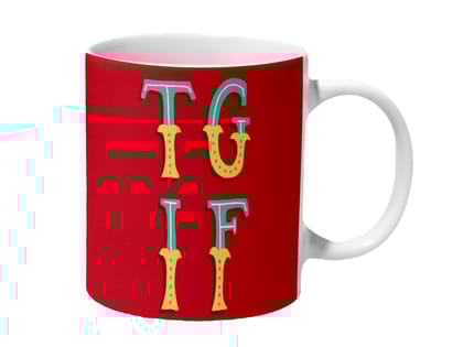 Multicolor Tgif Thank God Its Friday Ceramic Mug
