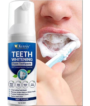 KURAIY Teeth Whitening Oral Hygiene Breath Toothpaste Foam 60ML