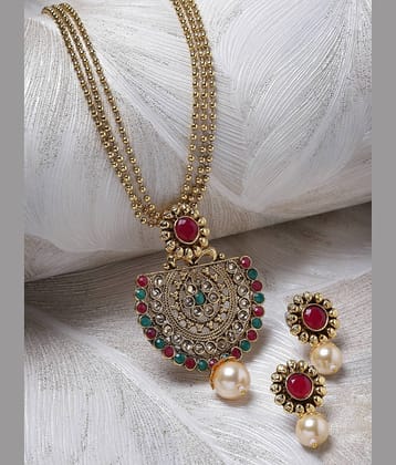 Sukkhi Red Alloy Necklace Set ( Pack of 1 )