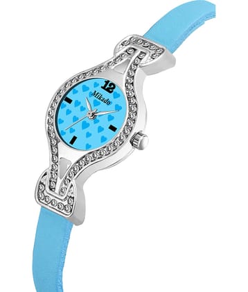 Mikado Leather Round Womens Watch