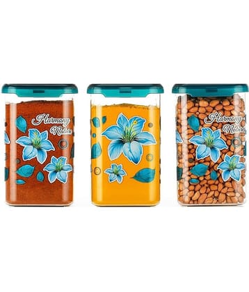 Analog kitchenware - Polyproplene Sea Green Food Container ( Set of 3 - 1100 )