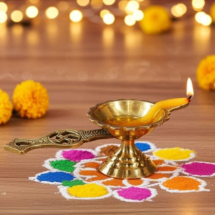 Brass Swastic Deepak No. 1 (ZMAS144 B)