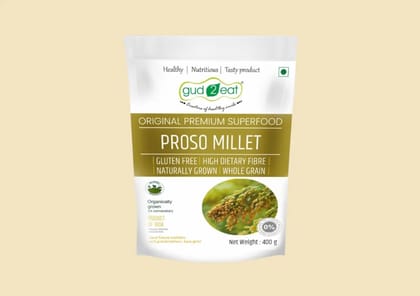 Gud2eat Unpolished Proso Millet | High-Protein Ancient Grain | Traditional Millet, Modern Nutrition | Healthy Carb Alternative |  800g ( Pack of 2, 400g x 2)