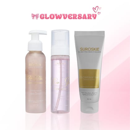 Glow-Versary Duo (ROSE CLEANSER & ROSE GLASS MIST) + Your favourite Product-GlowEase
