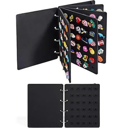QUESTSOLE Soft Charm Book (No Charms Included)-Black