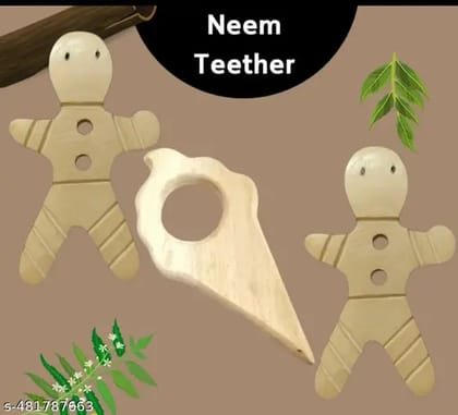 Baby Neem Teether  Human and Icecream Shape(Pack of 3).