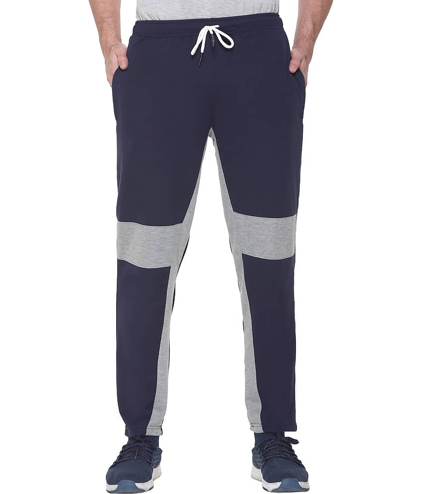 HVBK - Navy Blue Cotton Blend Men's Trackpants ( Pack of 1 )