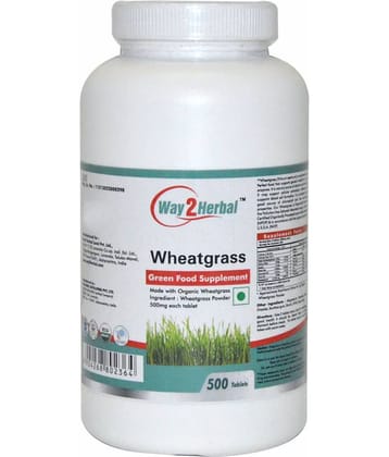 Way2Herbal Wheat Grass 500  Tablets 500 mg