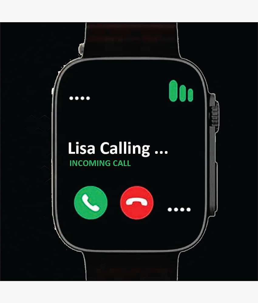 Tecsox IPS LCD BT Calling Silicone Upto 2-3 days Smart Watch Black