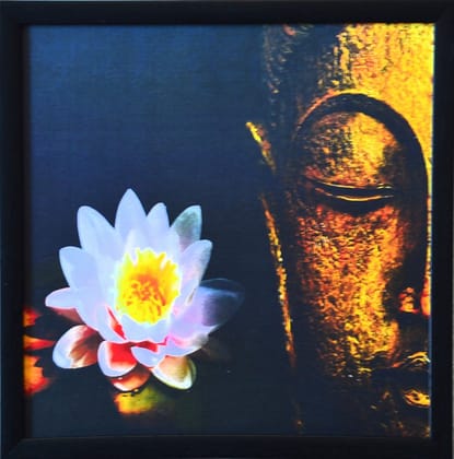Meditating Buddha Design Satin Matt Texture UV Art Painting