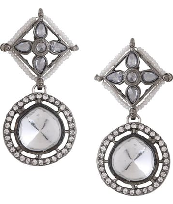 VIRAASI - Silver Drop Earrings ( Pack of 1 )