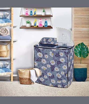 ENTICE Semi-Automatic Washing Machine Cover Compatiable For 8 kg - Blue