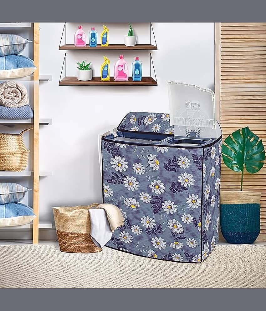 ENTICE Semi-Automatic Washing Machine Cover Compatiable For 8 kg - Blue